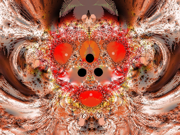 Red Buffalo; Digital Illustration by Bill Fester